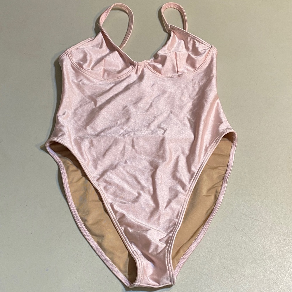 Los Angeles Apparel Light Pink One-Piece Swimsuit